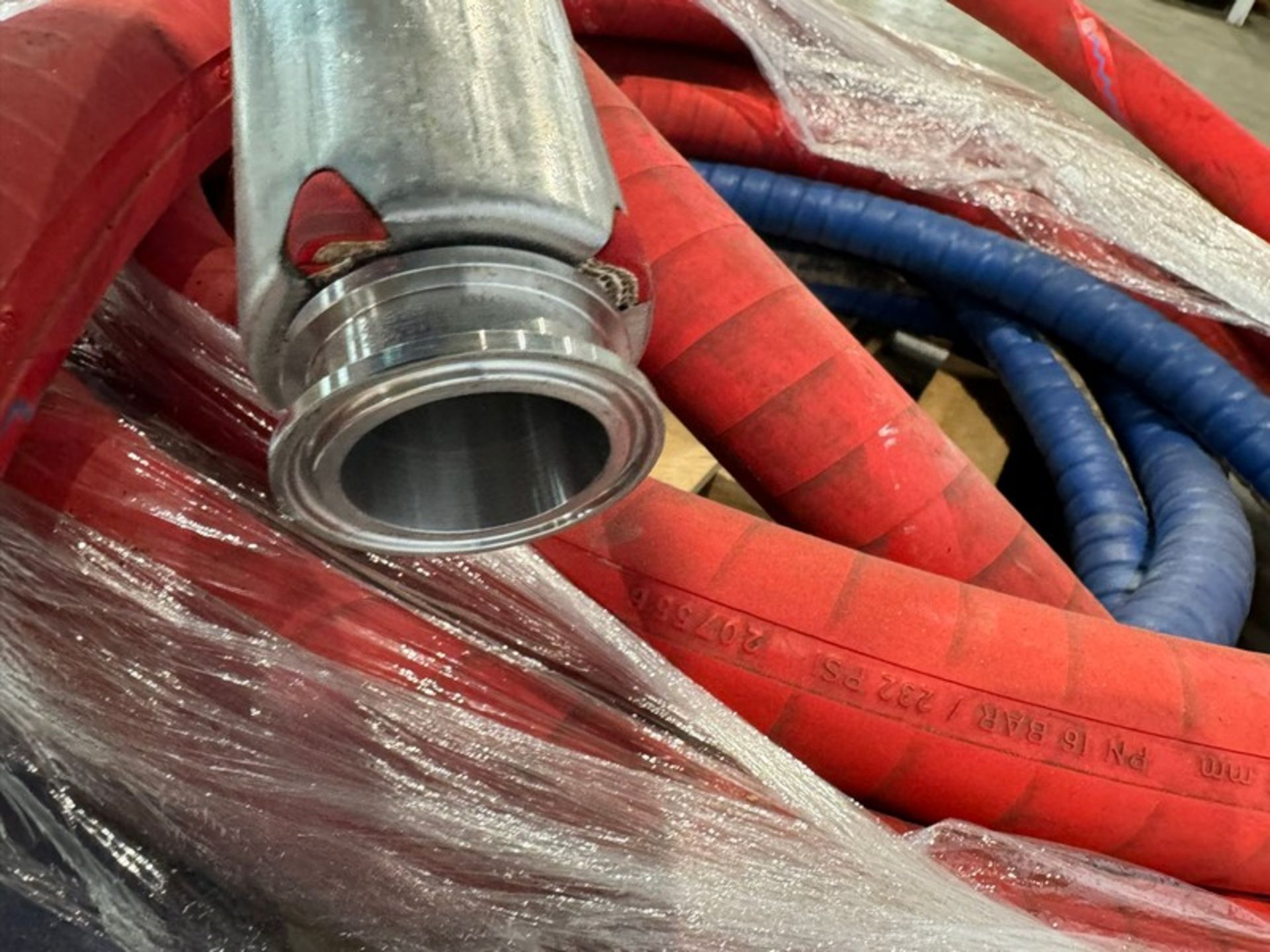 Assorted Transfer Hoses, Assorted Lengths, with Aprox. 1-1/2" Clamp Type Ends (NOTE: Stretch Wrapped - Image 4 of 4