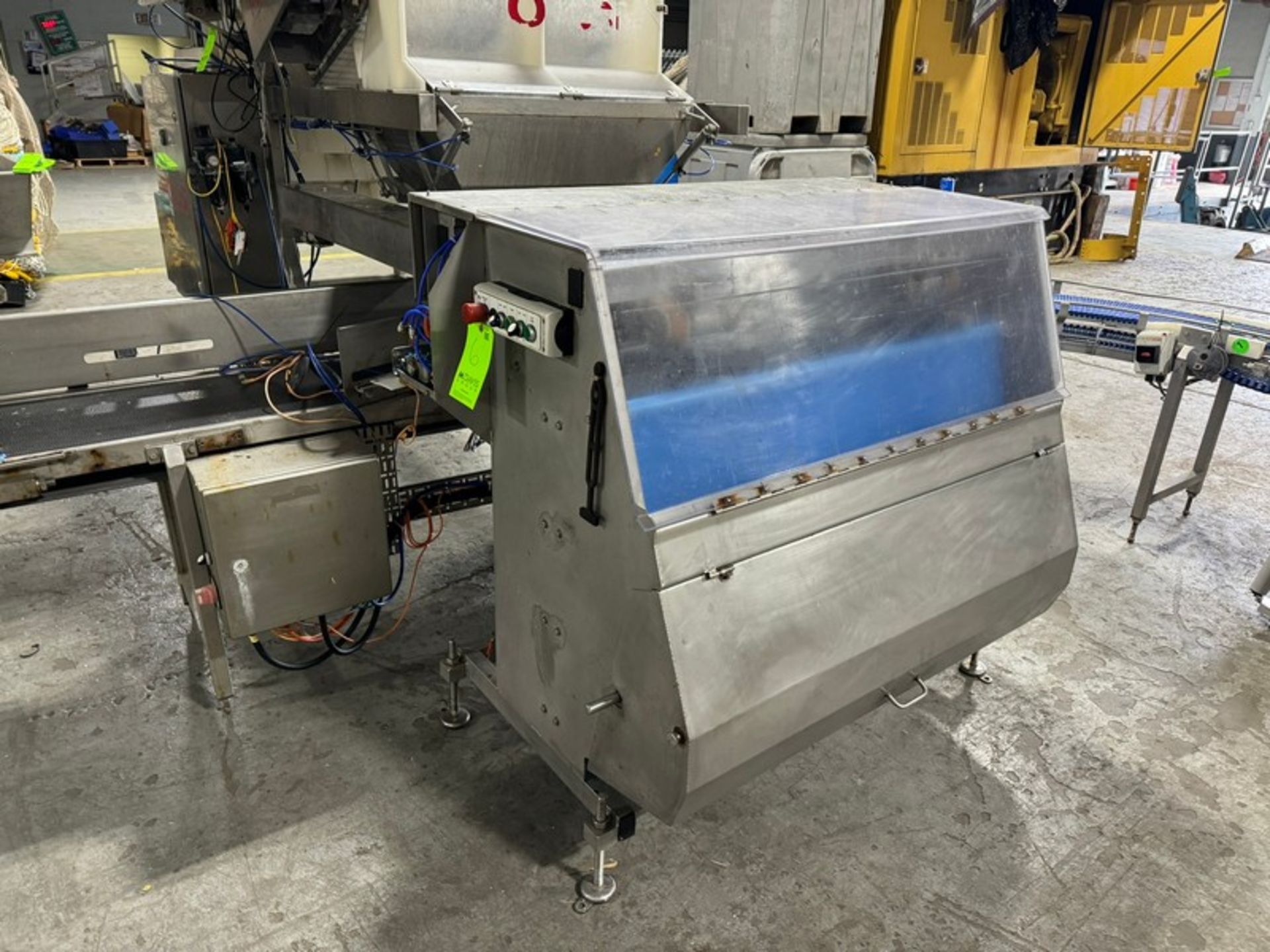 S/S Bag Inserter, Roll Length Aprox. 44" W, Mounted on S/S Frame (LOCATED IN GLOUCESTER, MA)