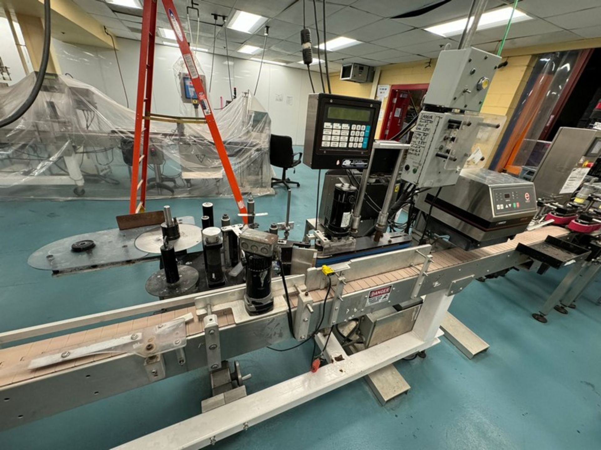 CTM In-Line Labeler, Mounted on Frame (RIGGING, LOADING, & SITE ...