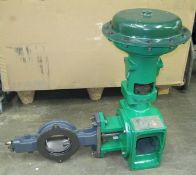 4" 300# Fisher 8510 Wafer Butterfly Control Valve 1052 Size 30 Actuator (Handling Fee $50) (