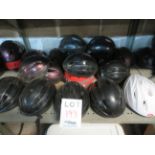 LOT including assorted helmets (qty 18)