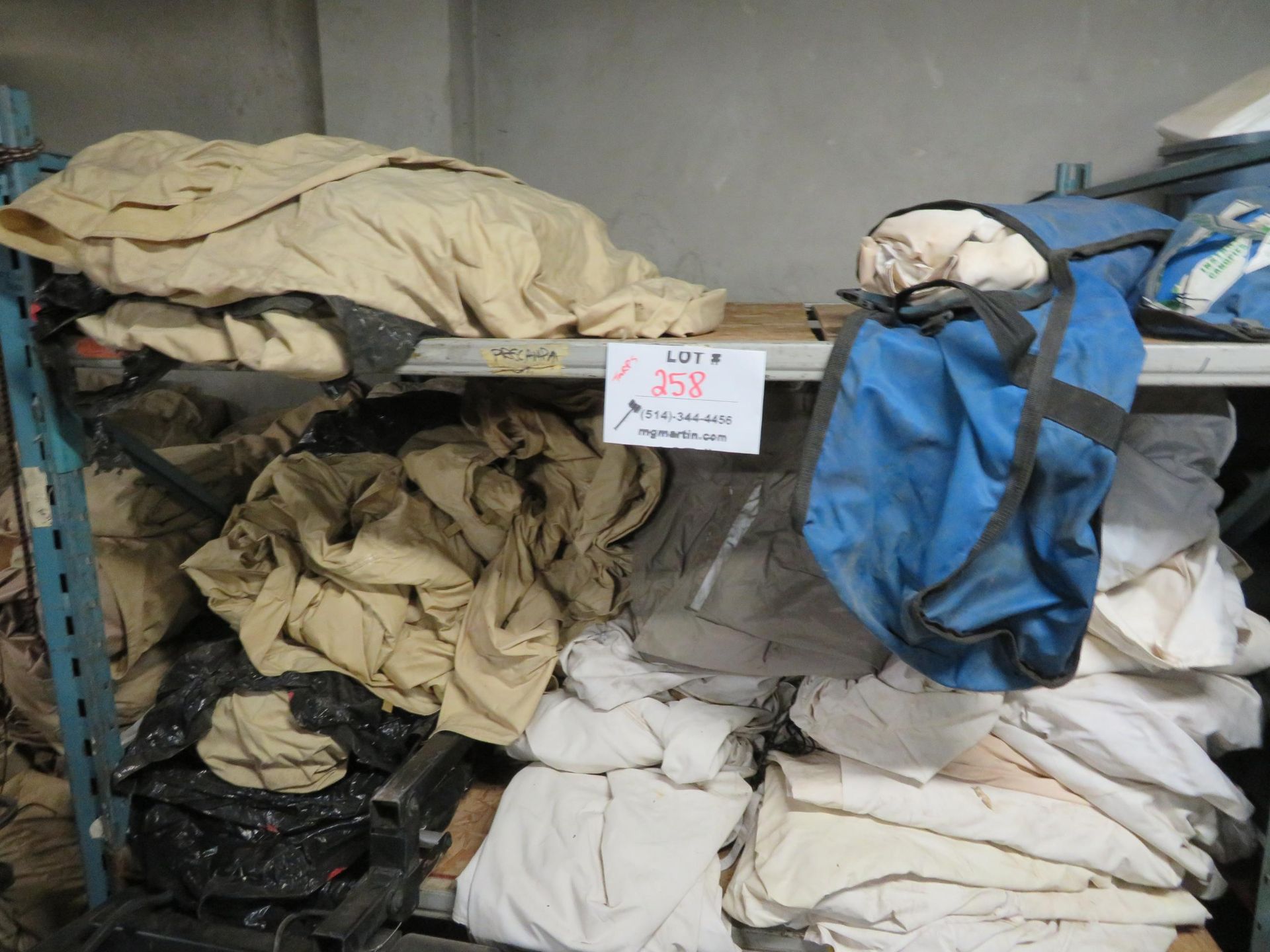 LOT including assorted tarps (qty 80)
