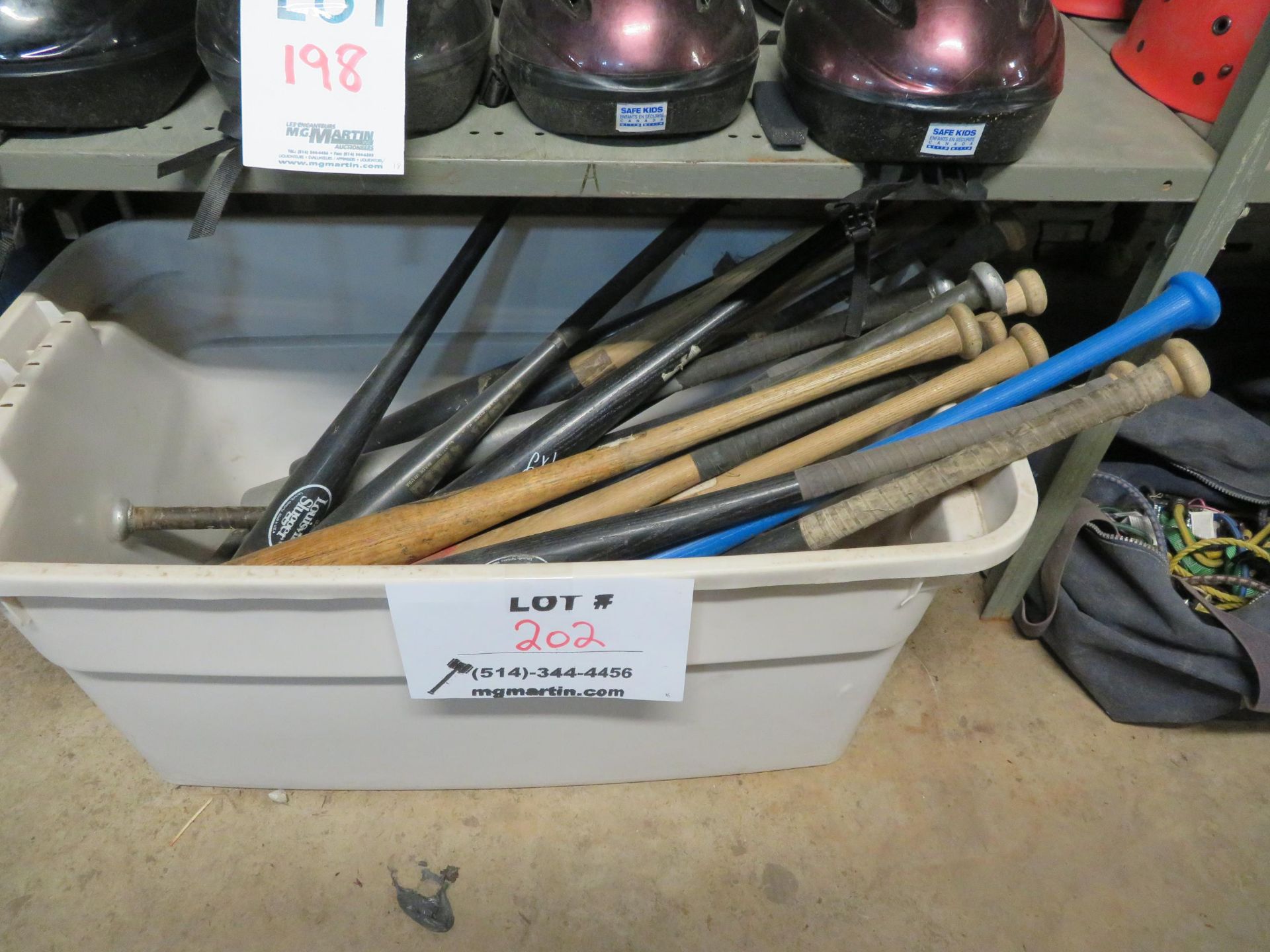 LOT including assorted baseball bats