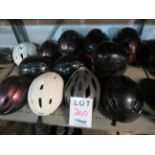LOT including assorted helmets (qty 16)
