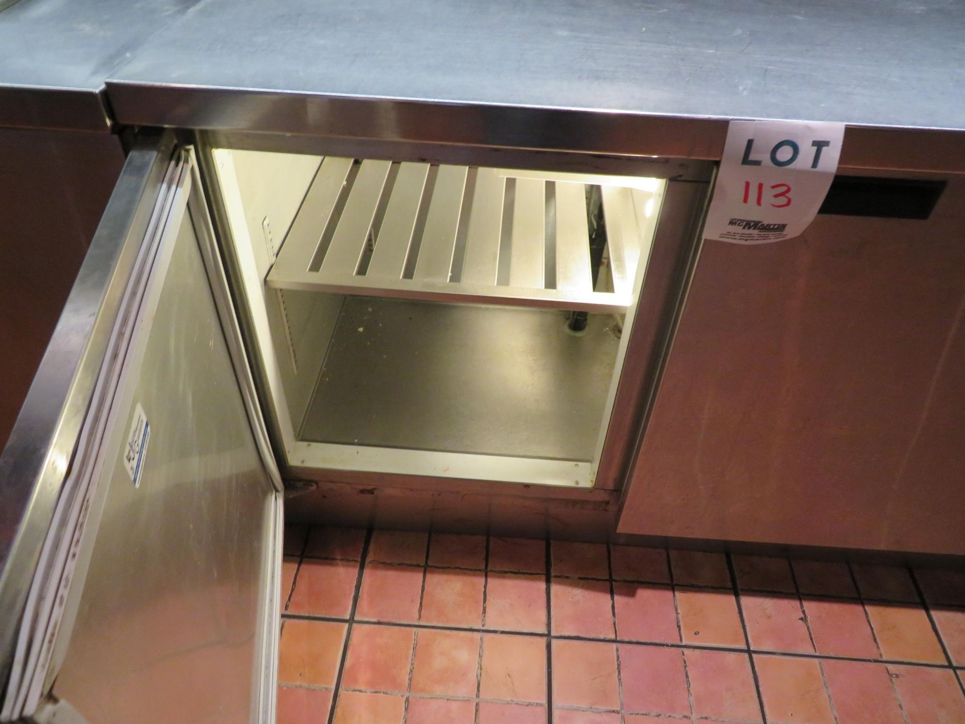 2 door refrigerated stainless steel counter approx. 48"w x 24"d x 35"h - Image 2 of 2