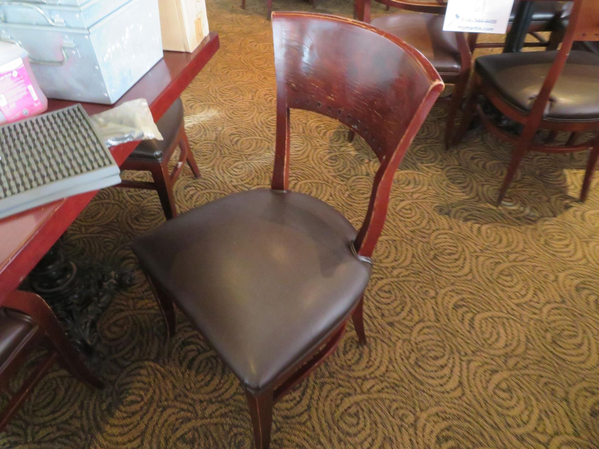 LOT including dining room chairs, wood and upholstered seats (qty 12) - Image 2 of 3