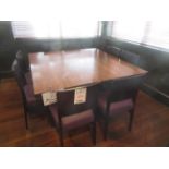 Dining room chairs wood and upholstered seats (qty 8)