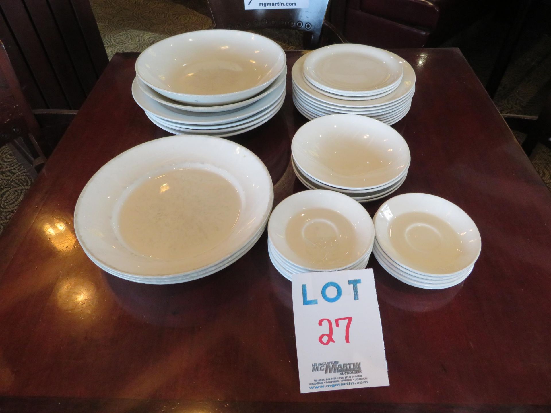 LOT including assorted plates and bowls (qty 33)