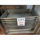 Stainless steel drip containers (qty 9)