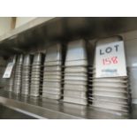 Stainless steel containers (qty 73)