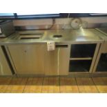 Stainless steel service counter approx. 62"w x 30"d x 35"h