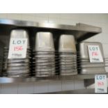 Stainless steel containers (qty 35)