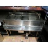 Stainless steel sink approx. 48"w x 23"d x 33"h