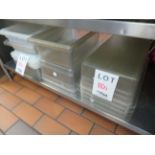 Plastic containers (qty 8)