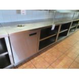 Stainless steel service counter approx. 96"w x 24"d x 35"h