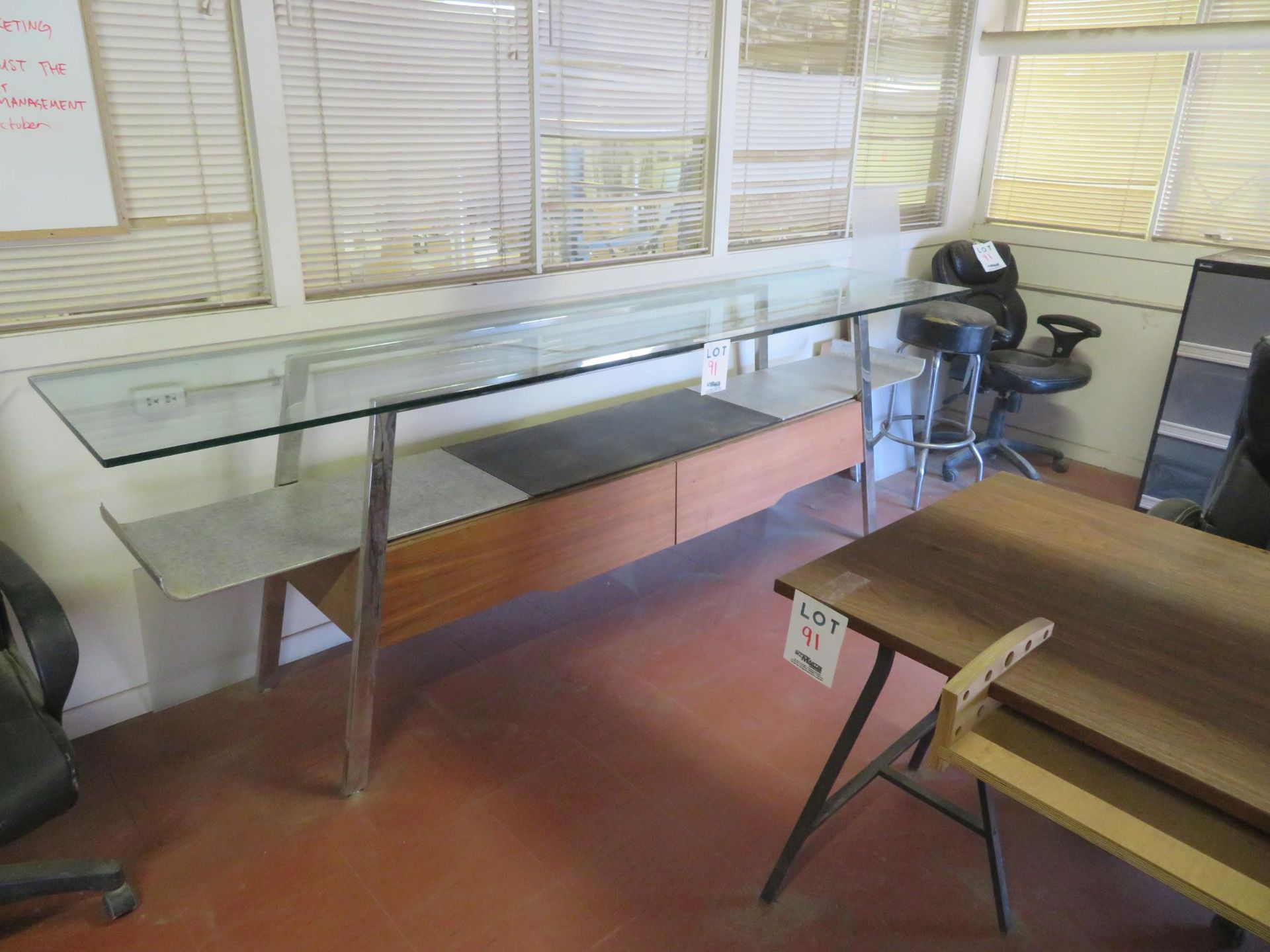 LOT including complete office with desks, filing cabinet, chairs, etc. - Image 3 of 4