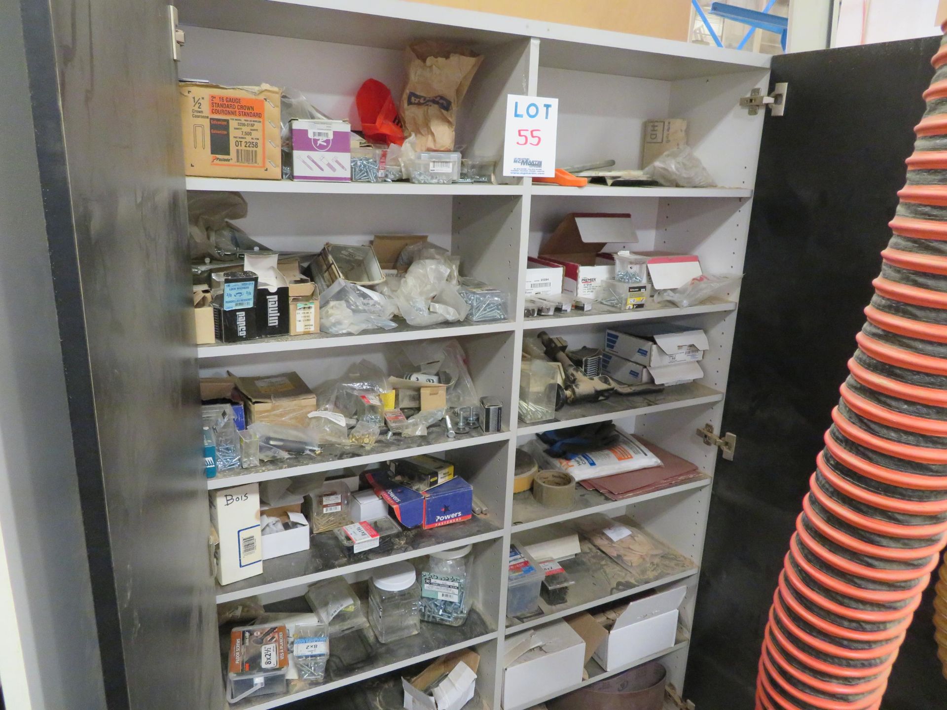 LOT including assorted screws, bolts, etc. with cabinets - Image 2 of 6