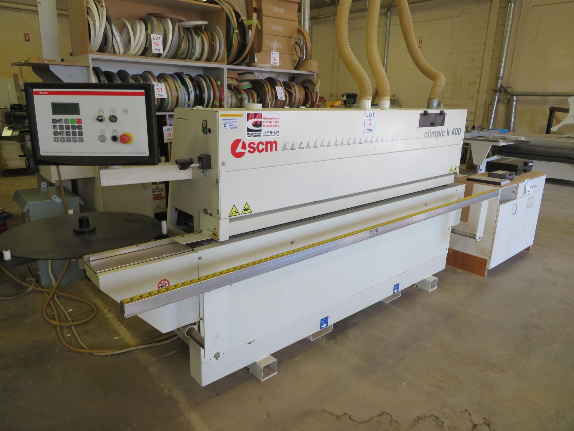 SCM automatic edge bander, Mod# OLIMPIC K 400 (2013), 220 Volts, 3 phase, 60 HZ with BEMAG 15 KVA - Image 2 of 13