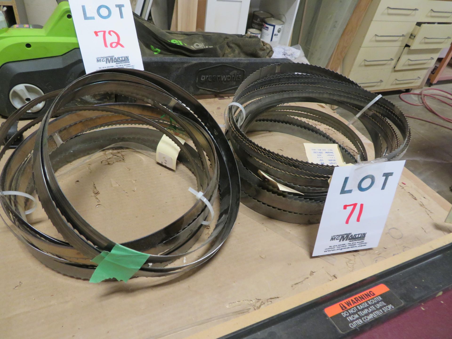 LOT including assorted band saw blades - Image 2 of 2