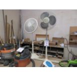 LOT including WHITE WESTINGHOUSE fan on stand (qty 2)