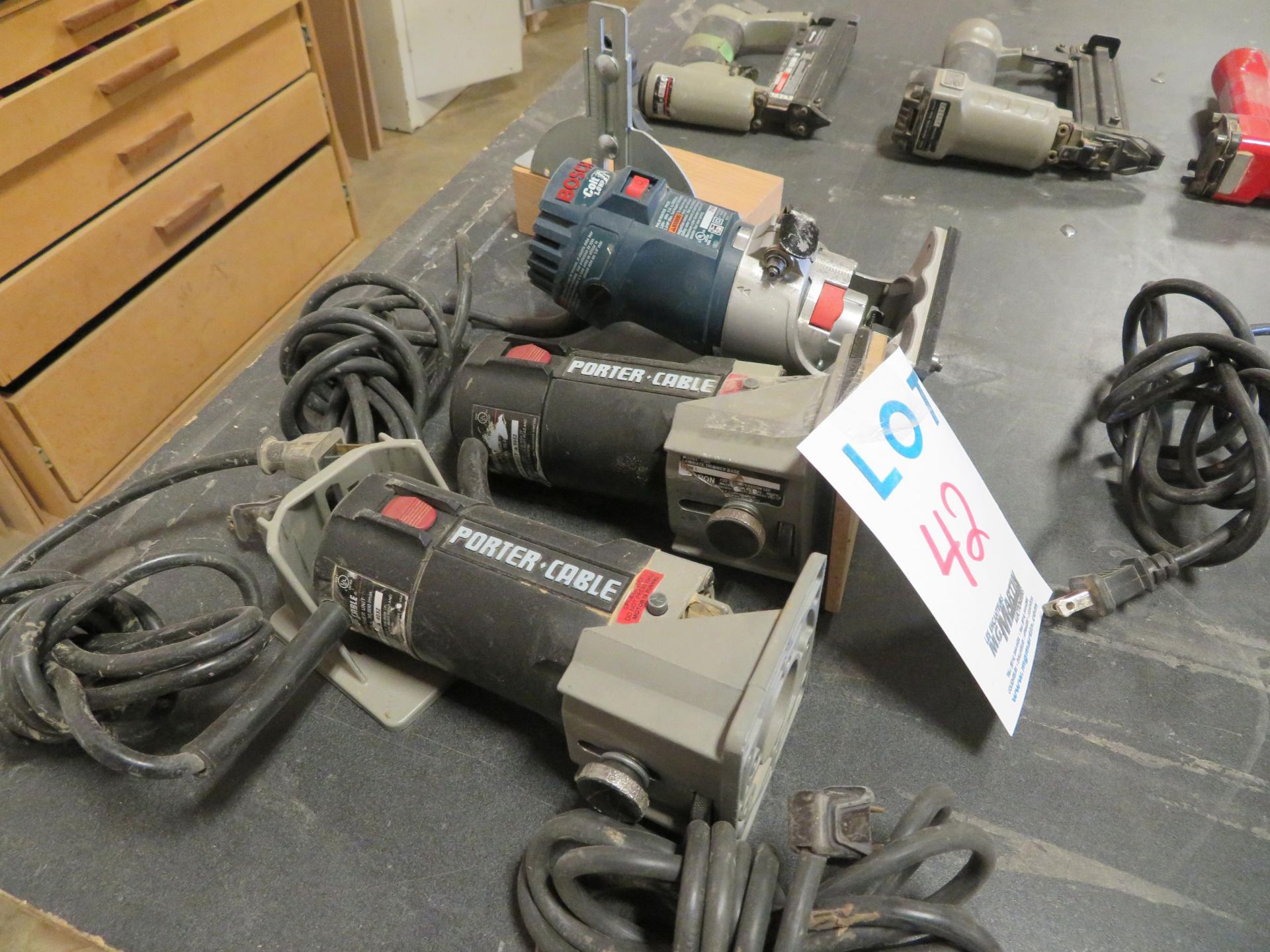 LOT including BOSCH, PORTER CABLE routers (qty 3) - Image 2 of 2