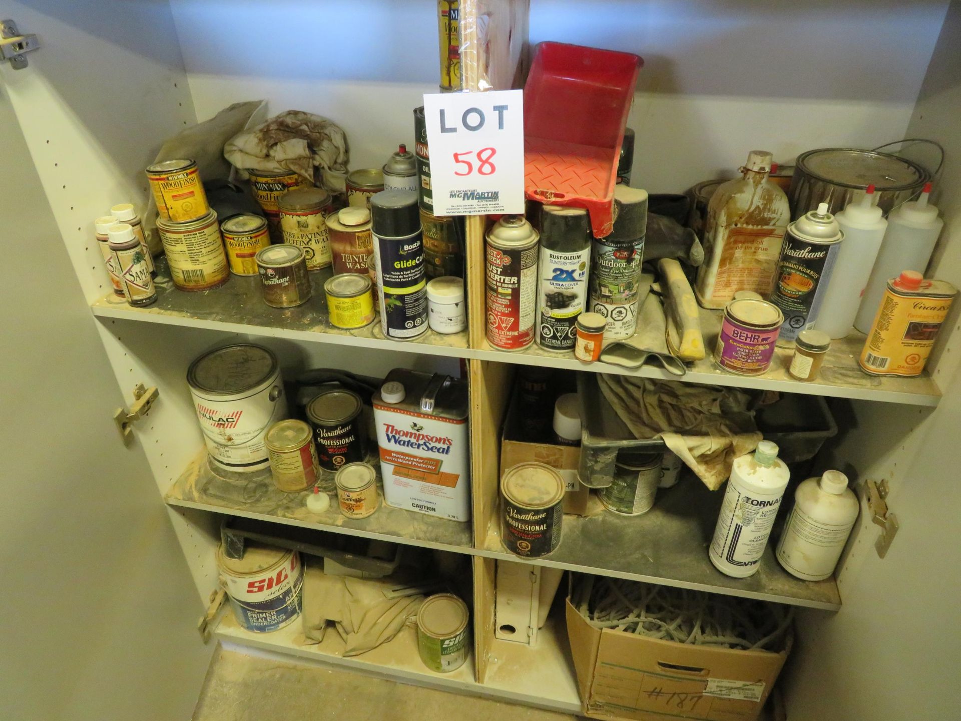 LOT including assorted stain, wax paint, etc. - Image 4 of 4