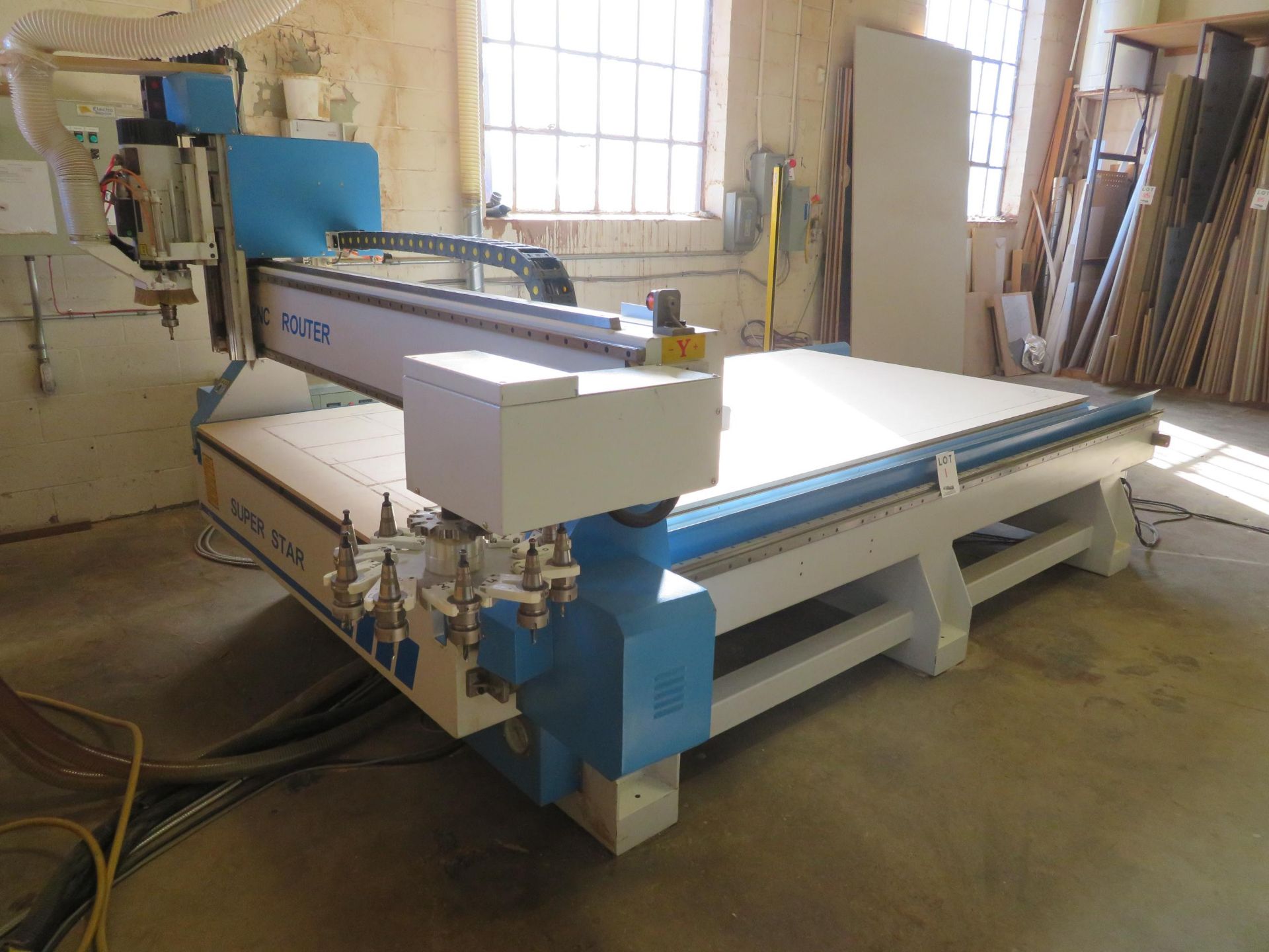 SUPER STAR CNC Router (2016) Mod #SKM30 with 10 tool changer, working area: 1500 mm x 3000 mm,