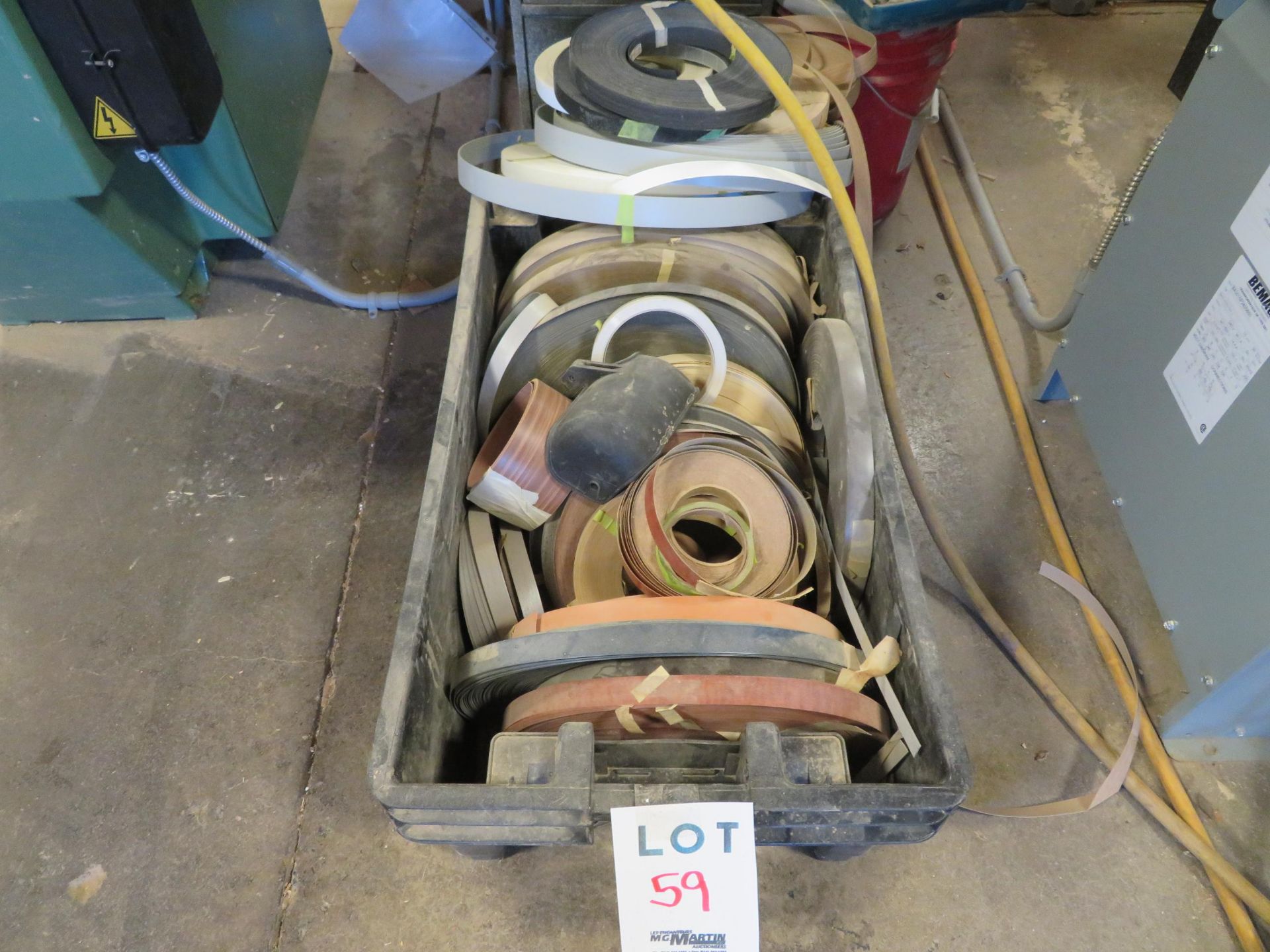 LOT including edgebanding rolls (qty 23), accessories, filing cabinet - Image 2 of 3