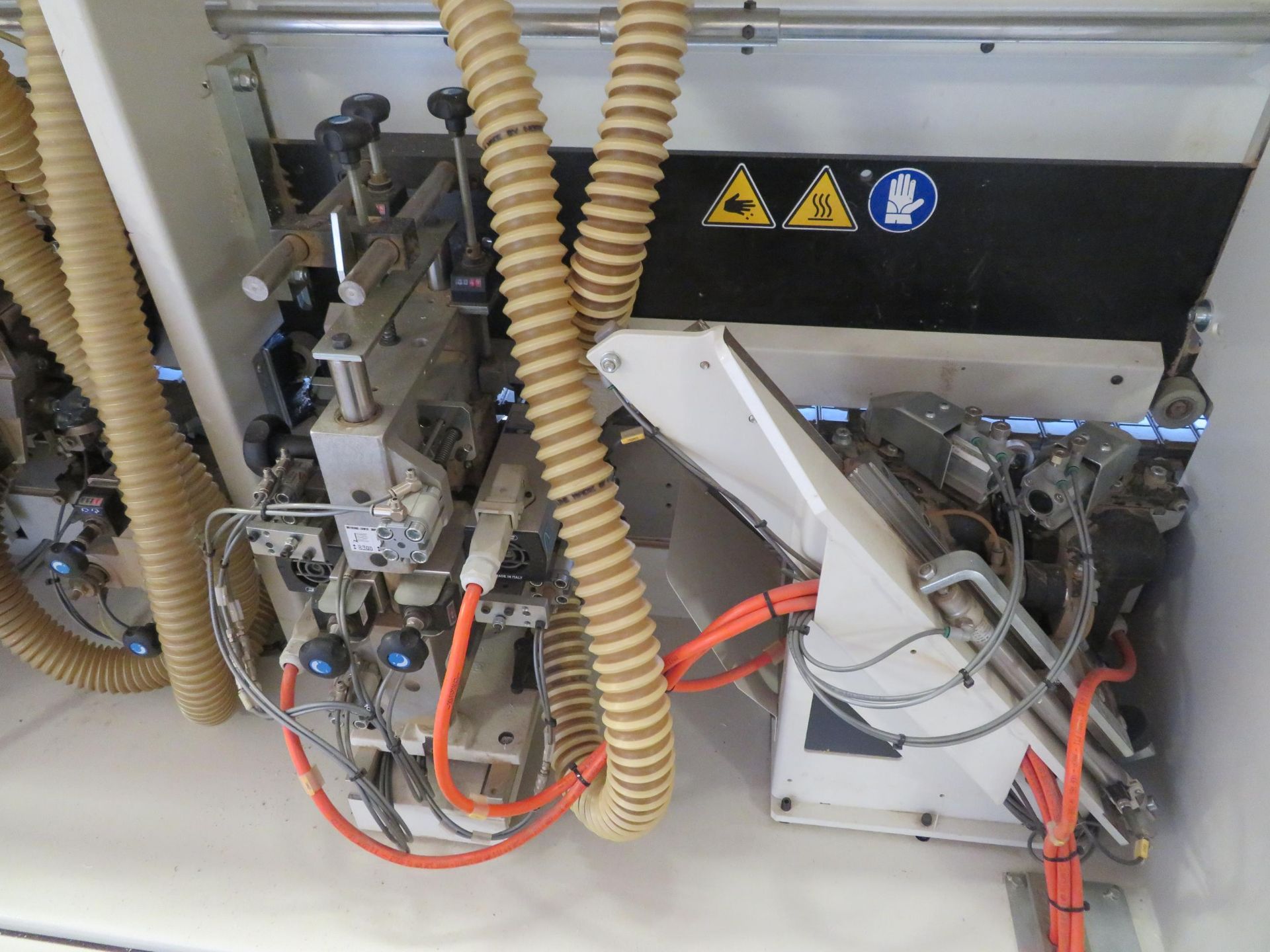 SCM automatic edge bander, Mod# OLIMPIC K 400 (2013), 220 Volts, 3 phase, 60 HZ with BEMAG 15 KVA - Image 7 of 13