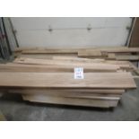 LOT including assorted hard wood with cart on wheels