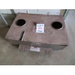 Oil tank on wheels for HENNY PENNY deep fryer, approx, 30"x 21"