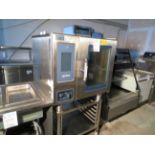 ALTO-SHAAM convection oven with rack on wheels, Mod #CTP6-10E, approx. 35"w x 35"d x 35"h