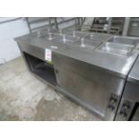 Stainless steel heated/steam cabinet approx. 72"w x 32"d x 36"h