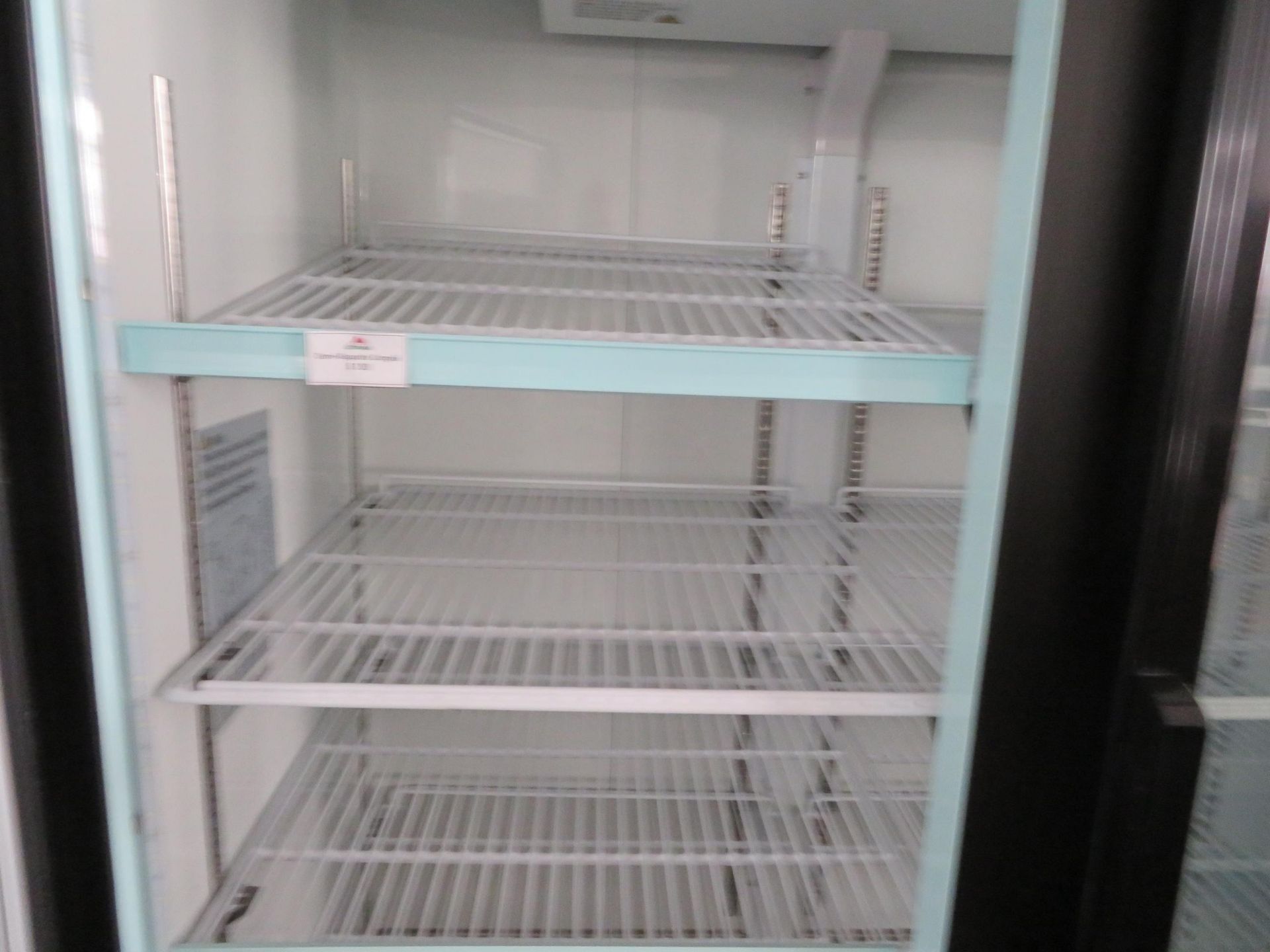 IFI 2 glass door refrigerated unit on wheels, Mod # FGH48B, approx. 53"w x 32"d x 83"h - Image 2 of 2