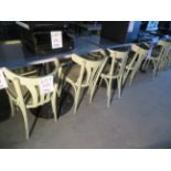 Wood dining chairs (qty 8)