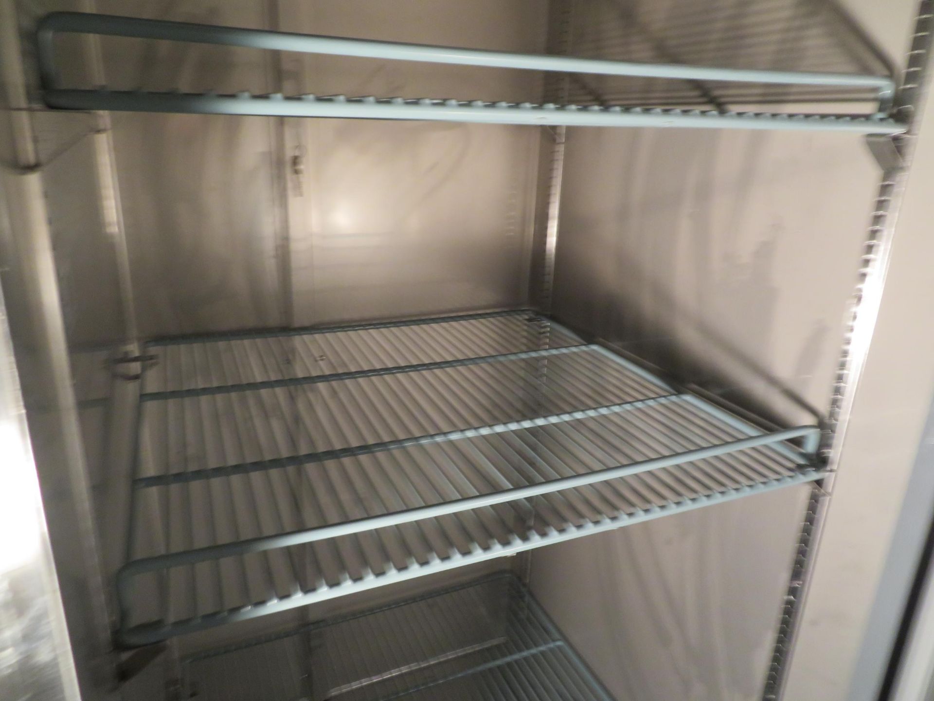 CANCO 1 door stainless steel upright freezer on wheels, Mod # SSF-650, approx. 28"w x 32"d x 77"h - Image 3 of 3