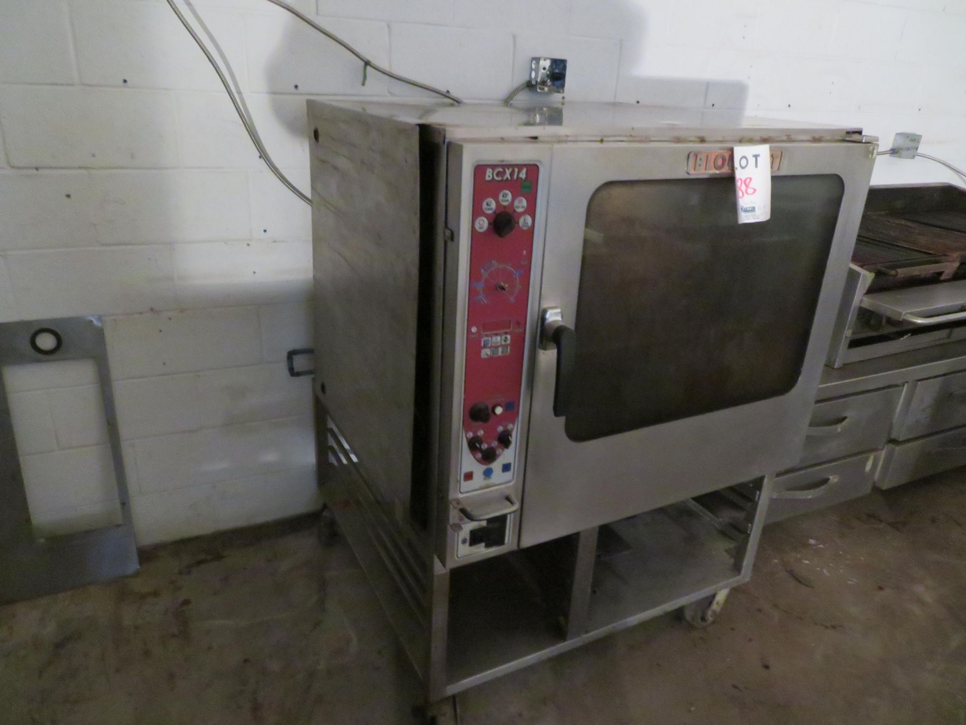BLODGETT commercial oven with rack on wheels, Mod #BCX14 approx. 40"w x 37"d x 56"h - Image 2 of 4