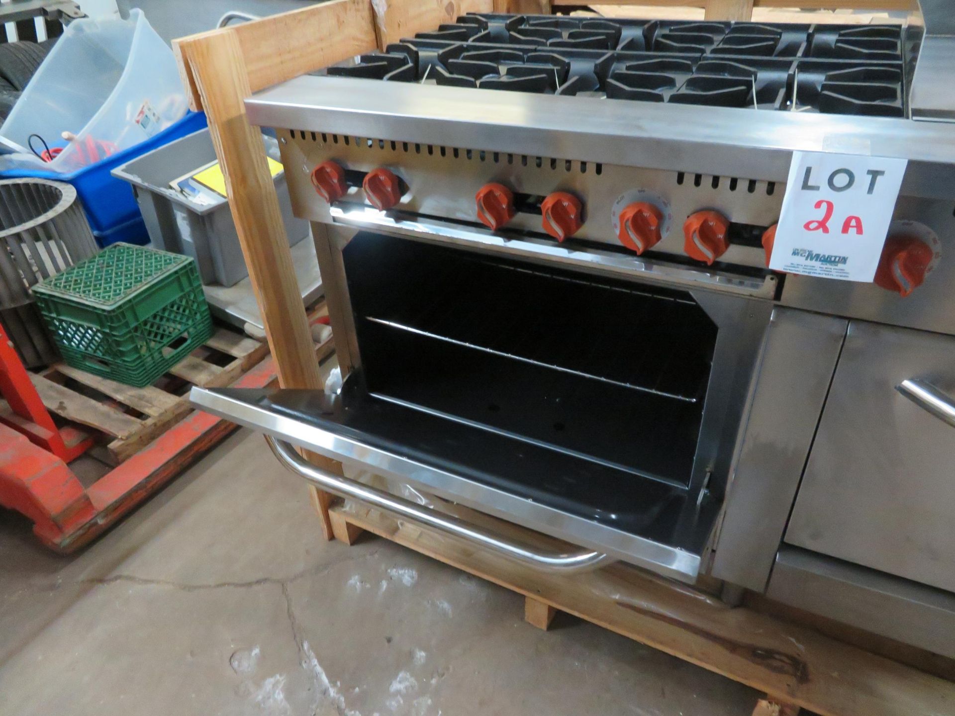 Brand New SIERRA combination gas 60"range with 6 burners and 24" hot plate/griddle, Mod #SR-6B-24G- - Image 4 of 5