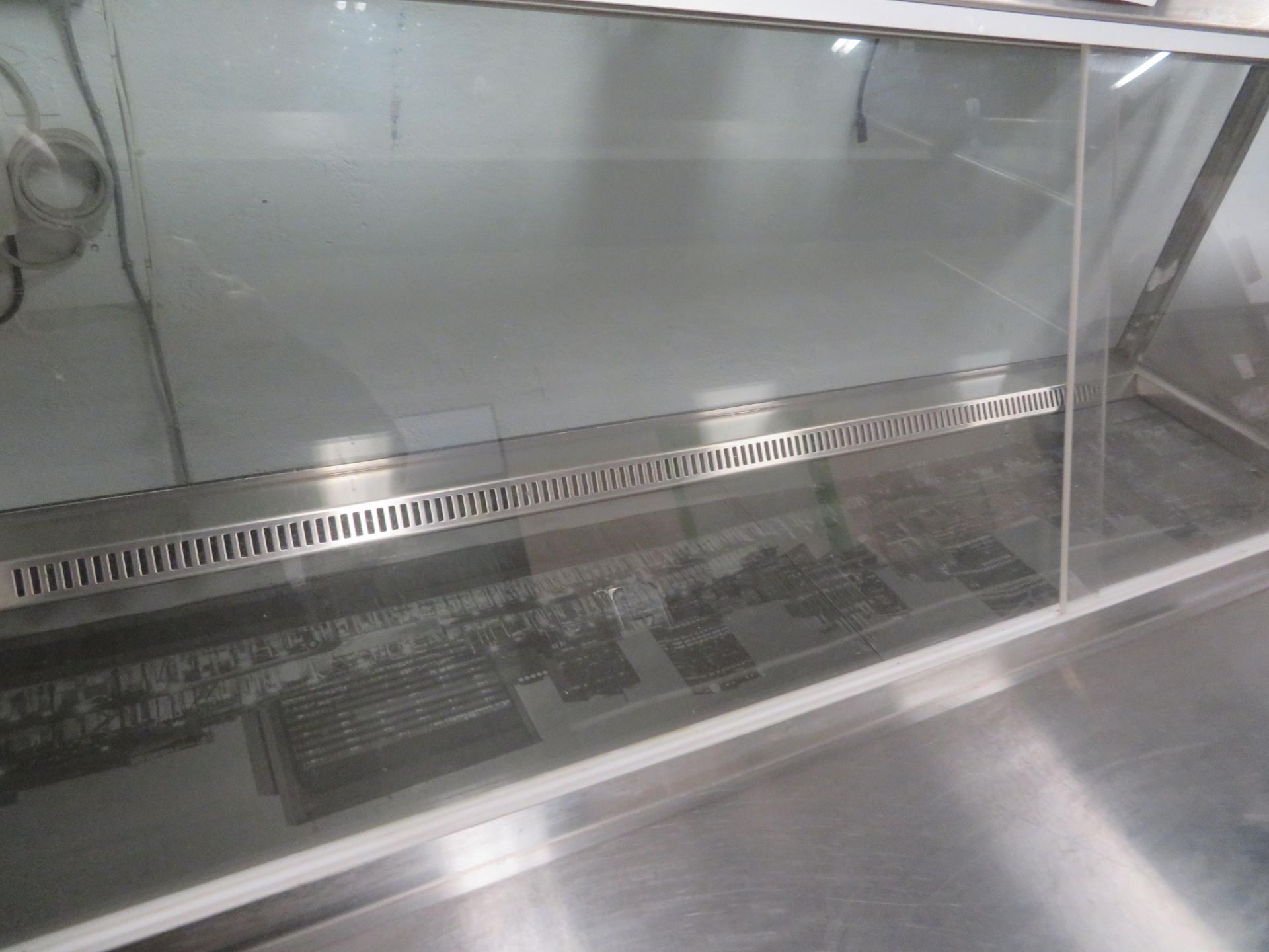 Stainless steel refrigerated display counter on wheels approx. 72"w x 35"d x 54"h - Image 3 of 4