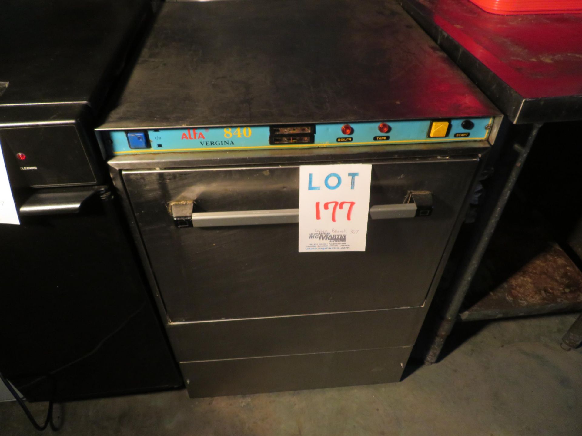 ALFA dishwasher, Mod #VERGINA approx. 23"w x 24"d x 33"h