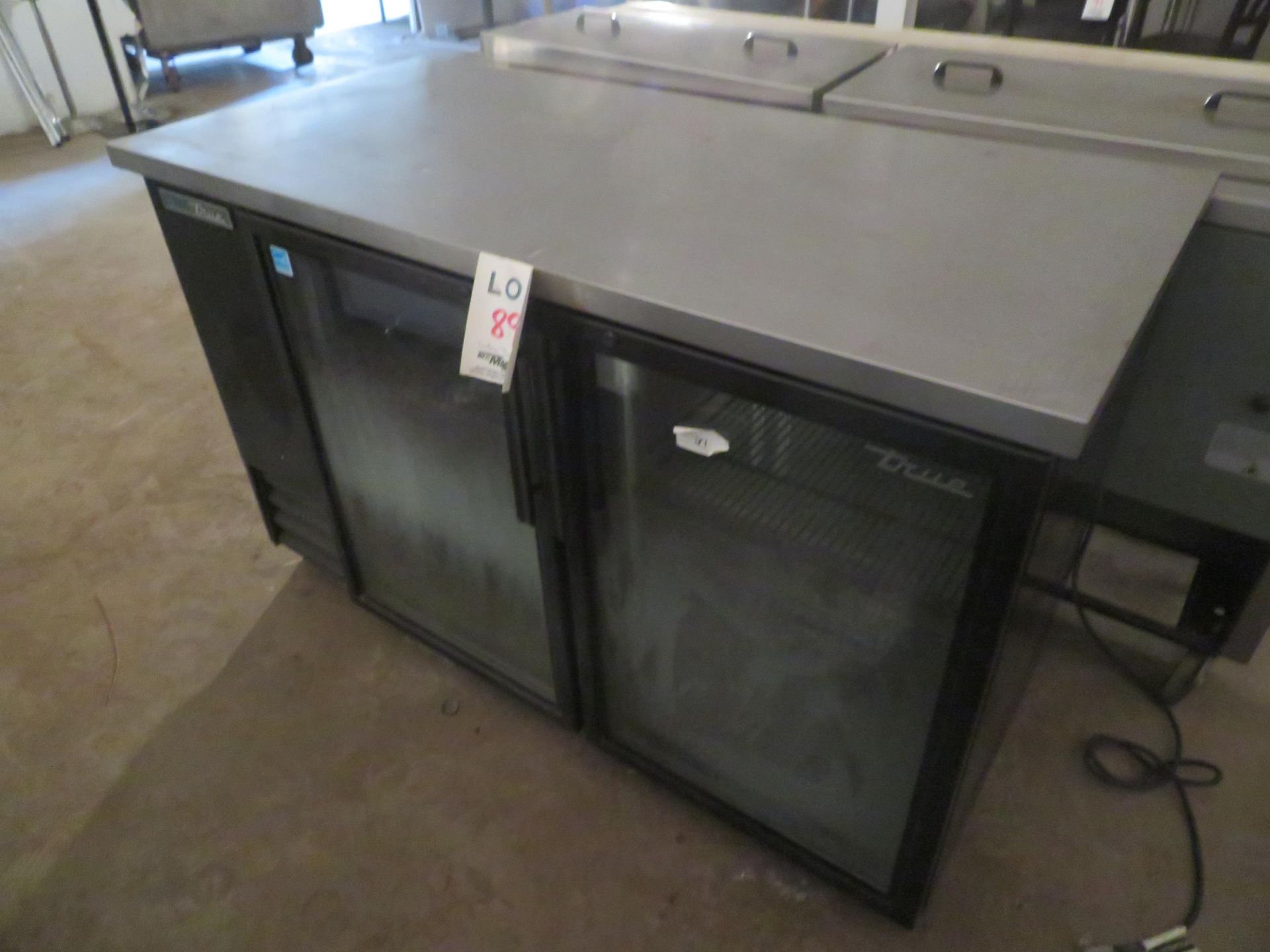 TRUE 2 door bar refrigerator, Mod # TBB-2G-HC-LD approx. 59"w x 28"d x 37"h