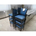 Metal dining room chairs with upholstered seats (qty 3)