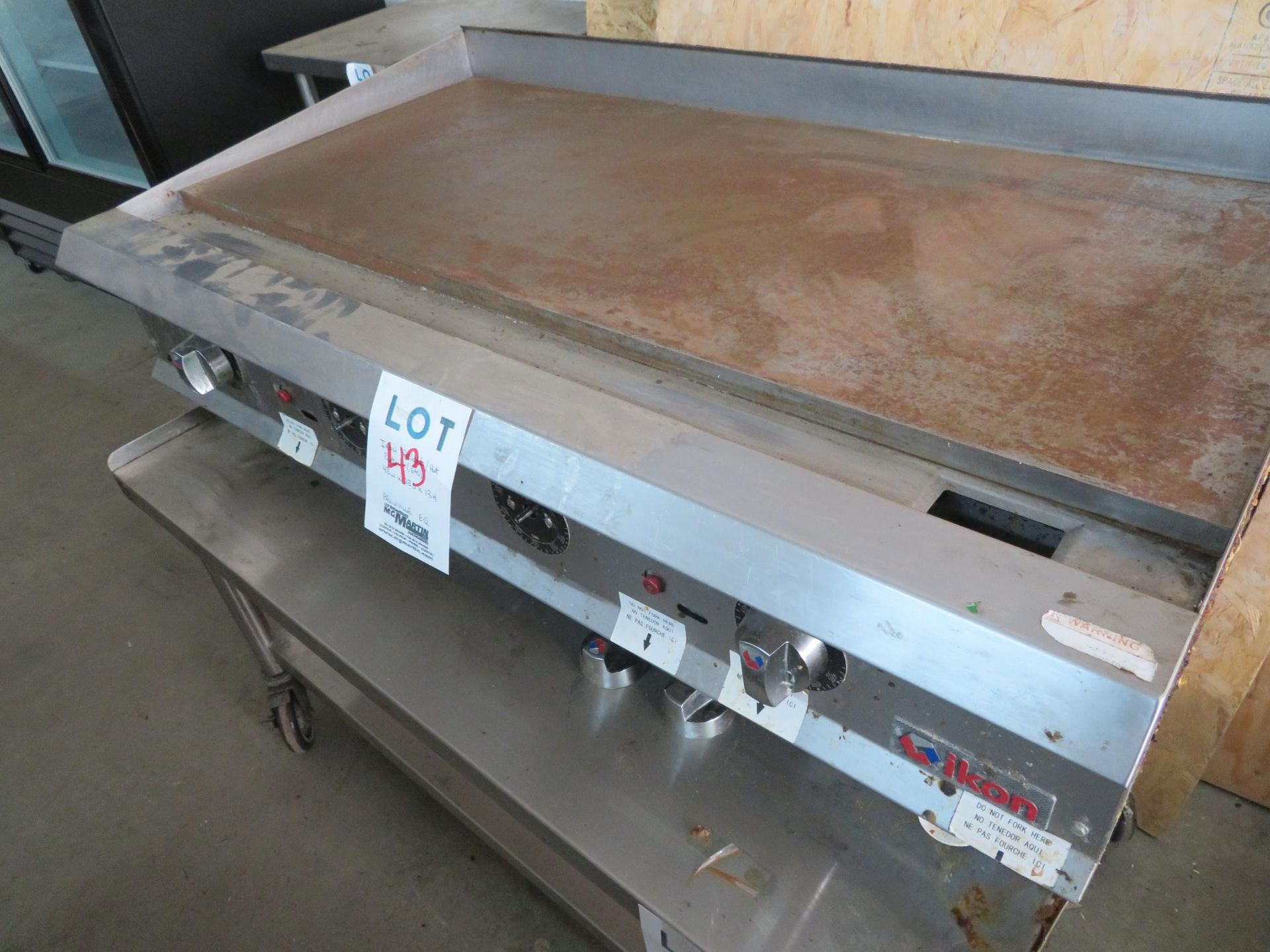 IKON griddle/hotplate approx. 48"w x 28"d x 13"h