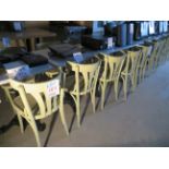 Wood dining chairs (qty 10)