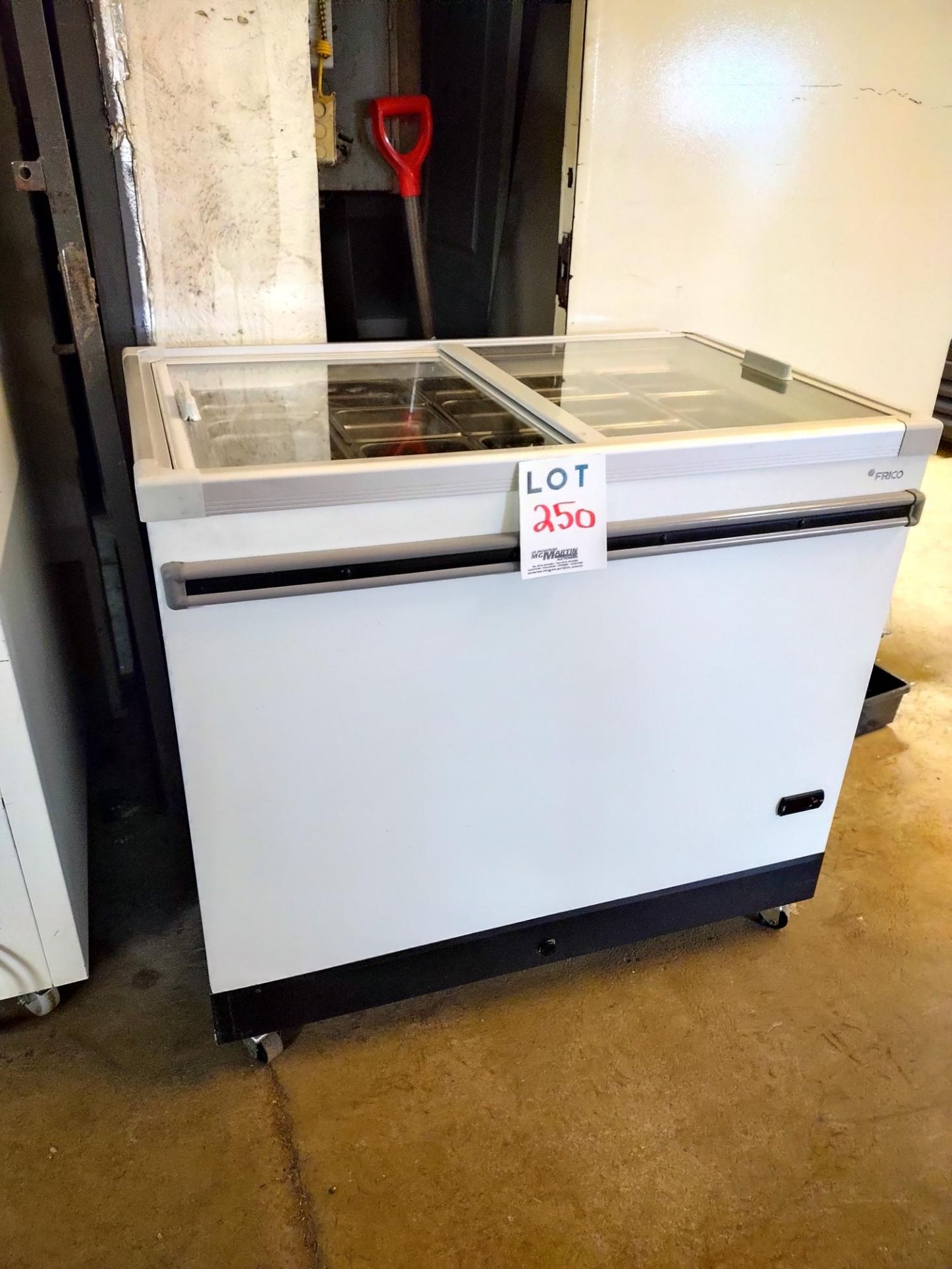 FRICO refrigerated preparation unit on wheels approx. 40"w x 25"d x 36"h