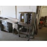 GARLAND oven with rack on wheels, Mod # MASTER 200, approx. 30"w x 25"d x 25"h