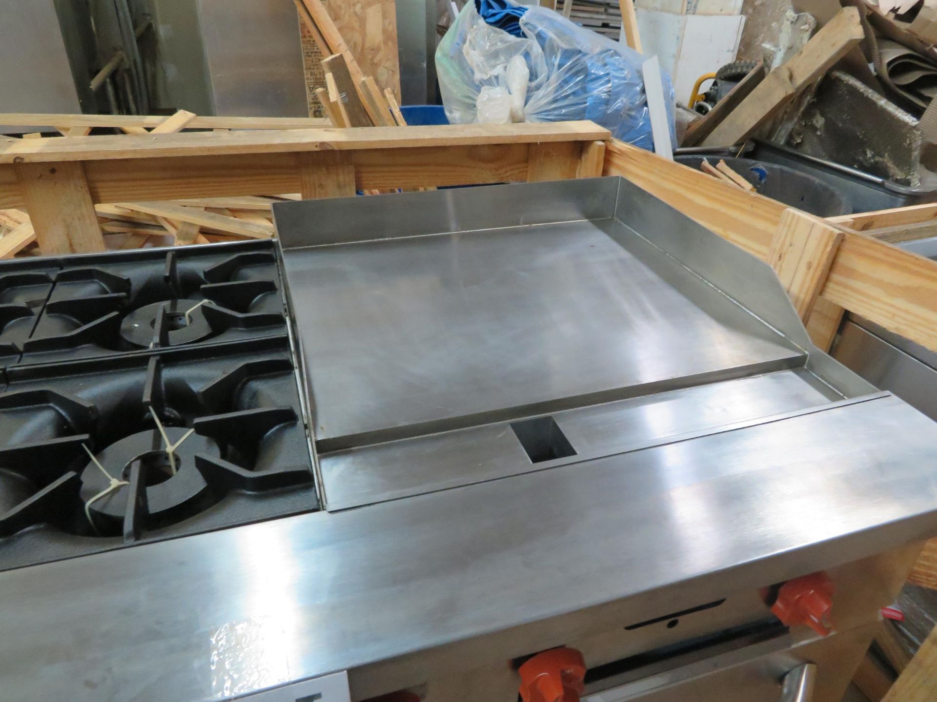 Brand New SIERRA combination gas 60"range with 6 burners and 24" hot plate/griddle, Mod #SR-6B-24G- - Image 3 of 5