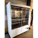 FROST TECH 2 door plexiglass upright refrigerator on wheels, Mod # VR5-Rom approx. 63"w x 31"d x