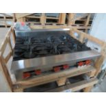 Brand New SIERRA gas 36"hot plate with 6 burners, Mod #SR-HP-6-36, approx. 36"w x 30"d x 9"h