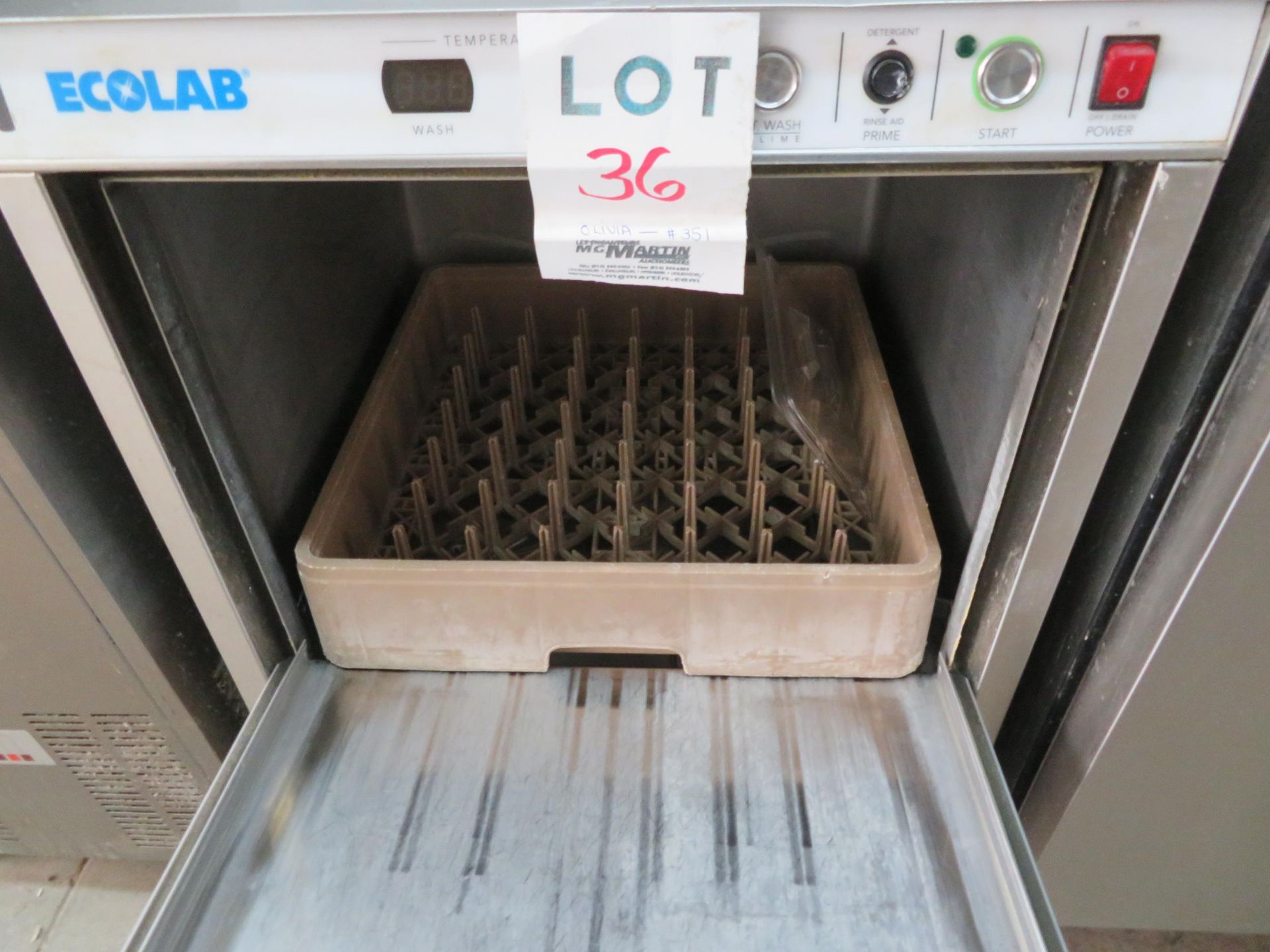 ECOLAB dishwasher Mod: # U-HT-1-70 approx. 24"w x 24"d x 34"h - Image 2 of 2